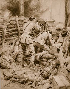 El teniente Campbell y el soldado Vincent, canadienses, en 
